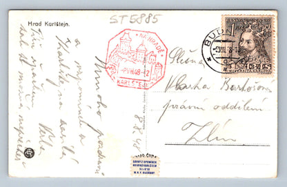 Postcard KARLŠTEJN CASTLE (ST5885)