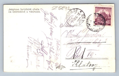 Postcard JIRÁSK'S TOURIST COTTAGE IN DOBROŠOV NEAR NÁCHOD (ST5892)
