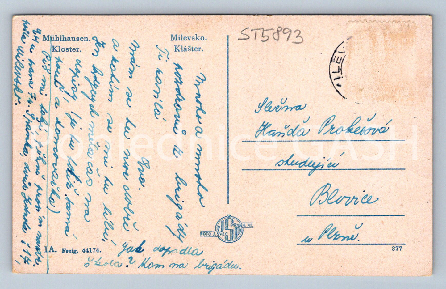 Postcard MONASTERY - MILEVSKO (ST5893)