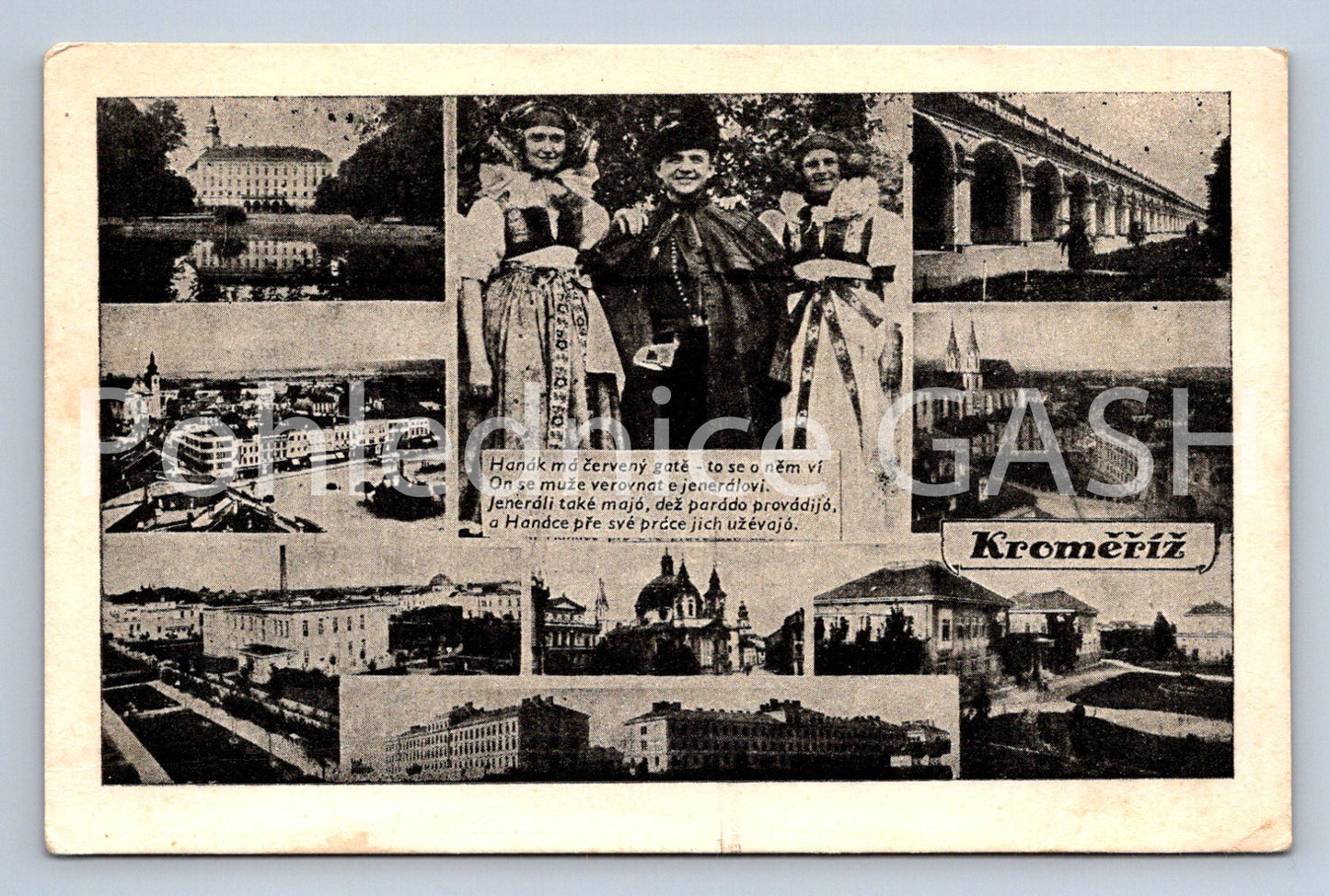 Postcard KROMĚŘÍŽ - COLLAGE (ST5910)