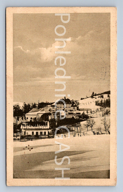 Pohlednice MALÉ SVATOŇOVICE V ZIMĚ (ST5928)