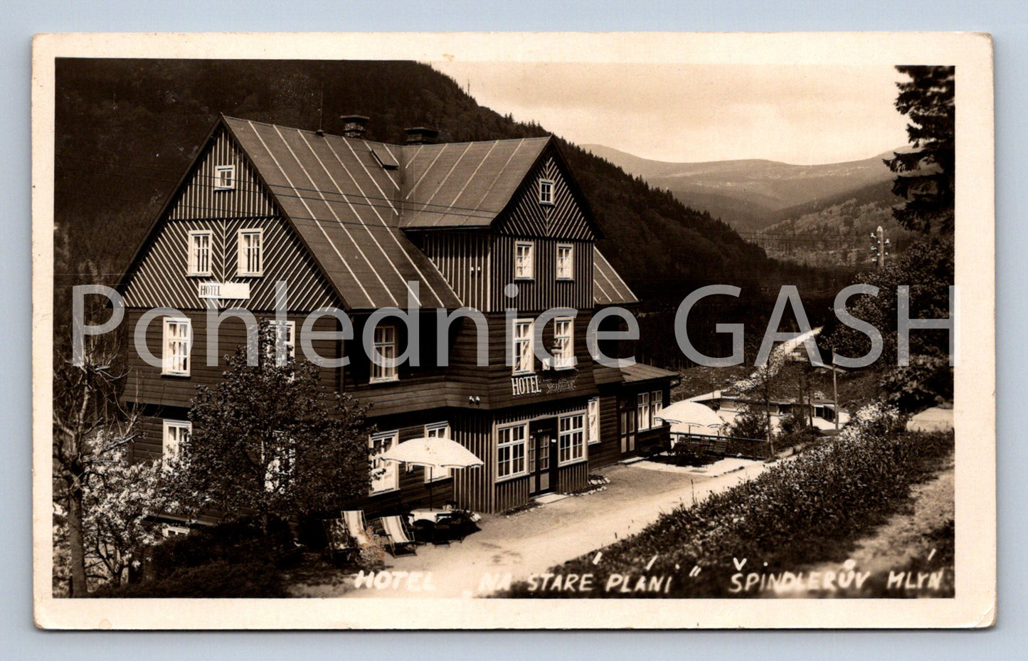 Postcard HOTEL ON THE OLD PLAN - ŠPINDLERŮV MLÝN (ST5929)