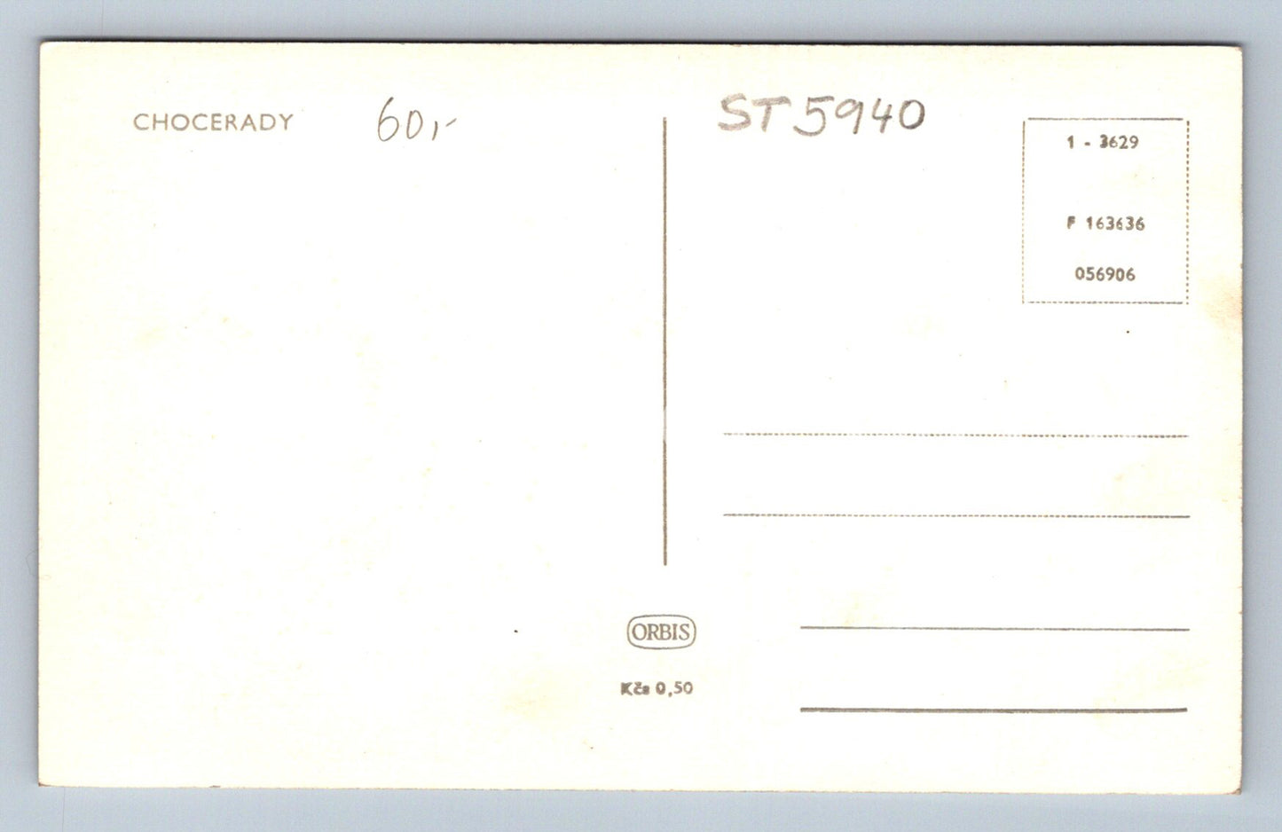 Postcard CHOCERADY (ST5940)