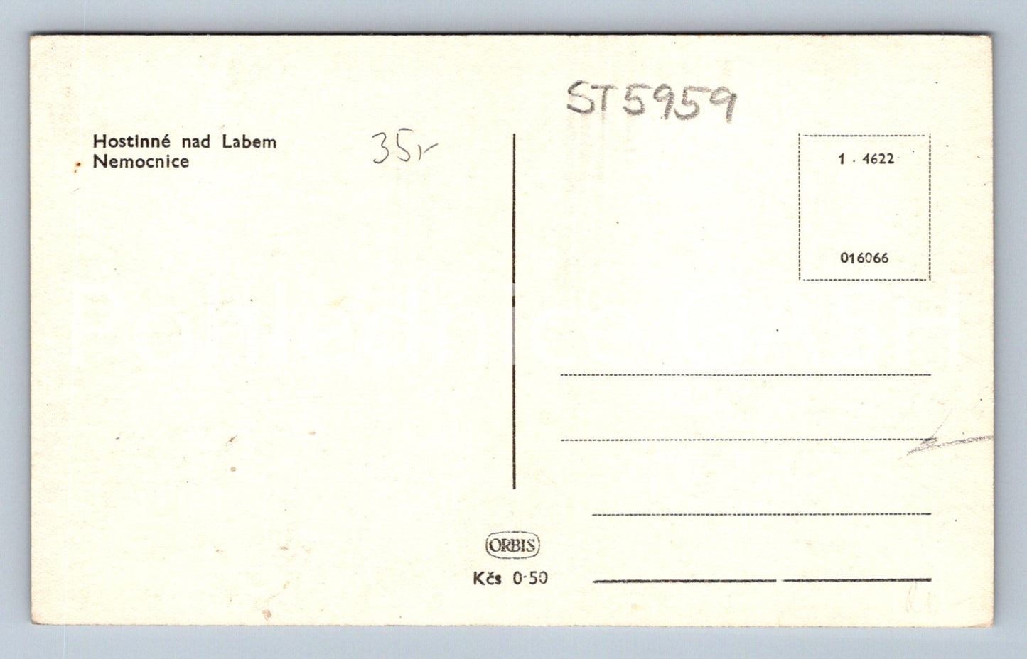 Postcard HOSTINNÉ NAD LABEM (ST5959)