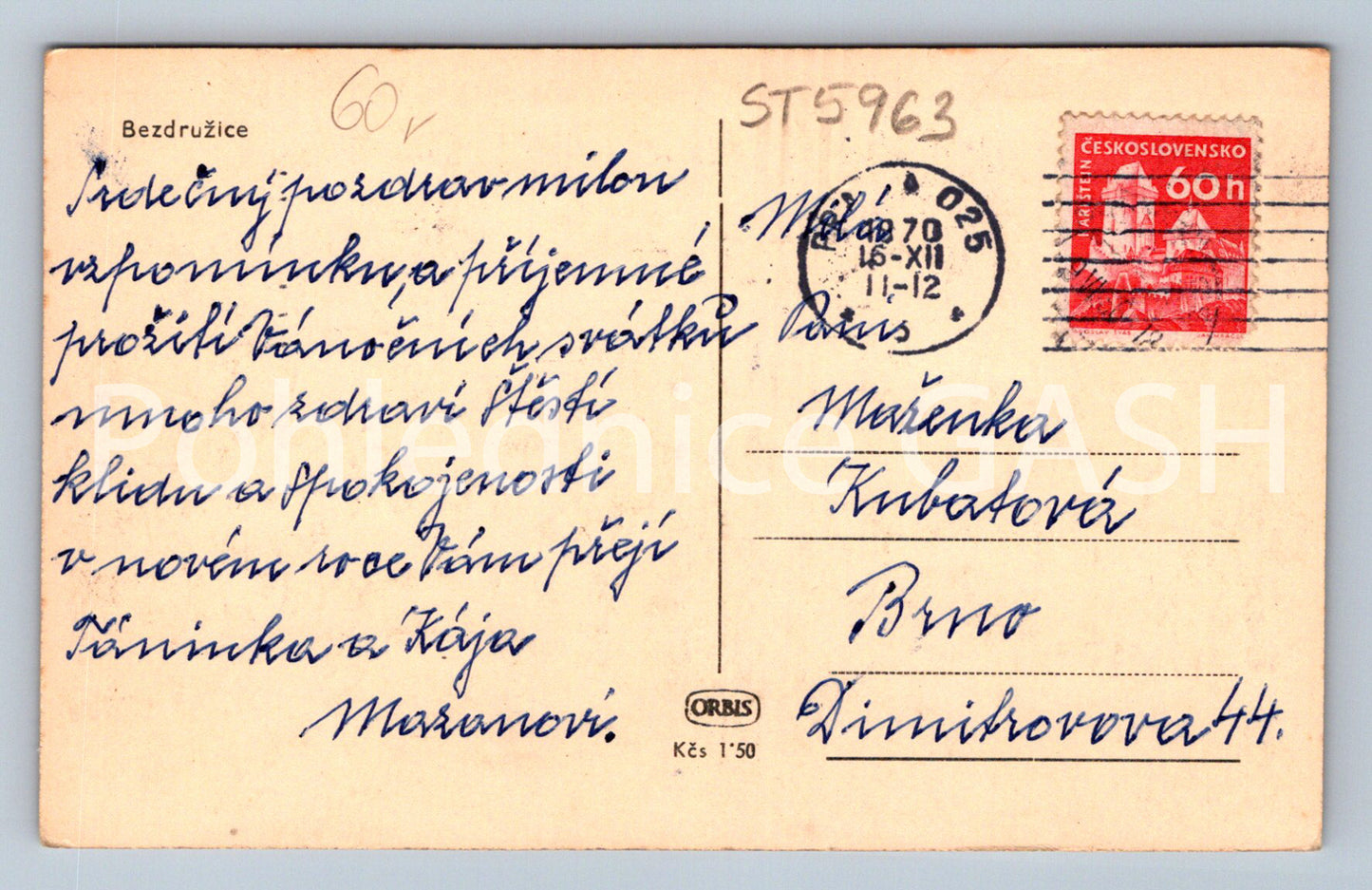 Postcard BEZDUČICE (ST5963)