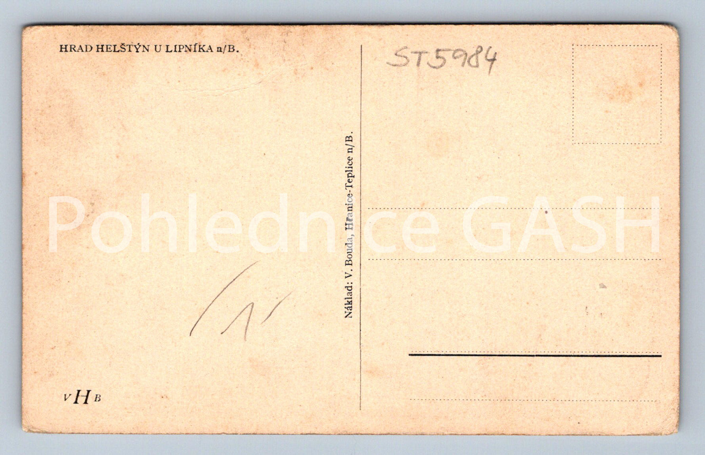 Postcard HELŠTÝN CASTLE U LIPNÍKA (ST5984)