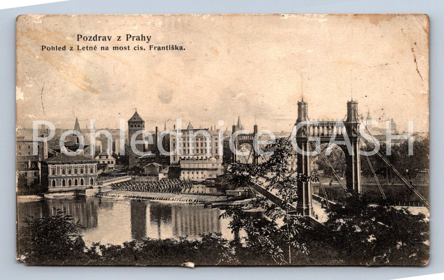 Postcard GREETINGS FROM PRAGUE - FROM LETÉ TO THE BRIDGE OF FRANCIS (ST5989)