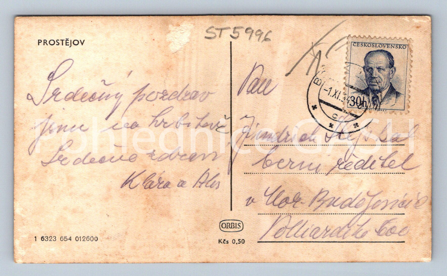 Postcard PROSTĚJOV (ST5996)