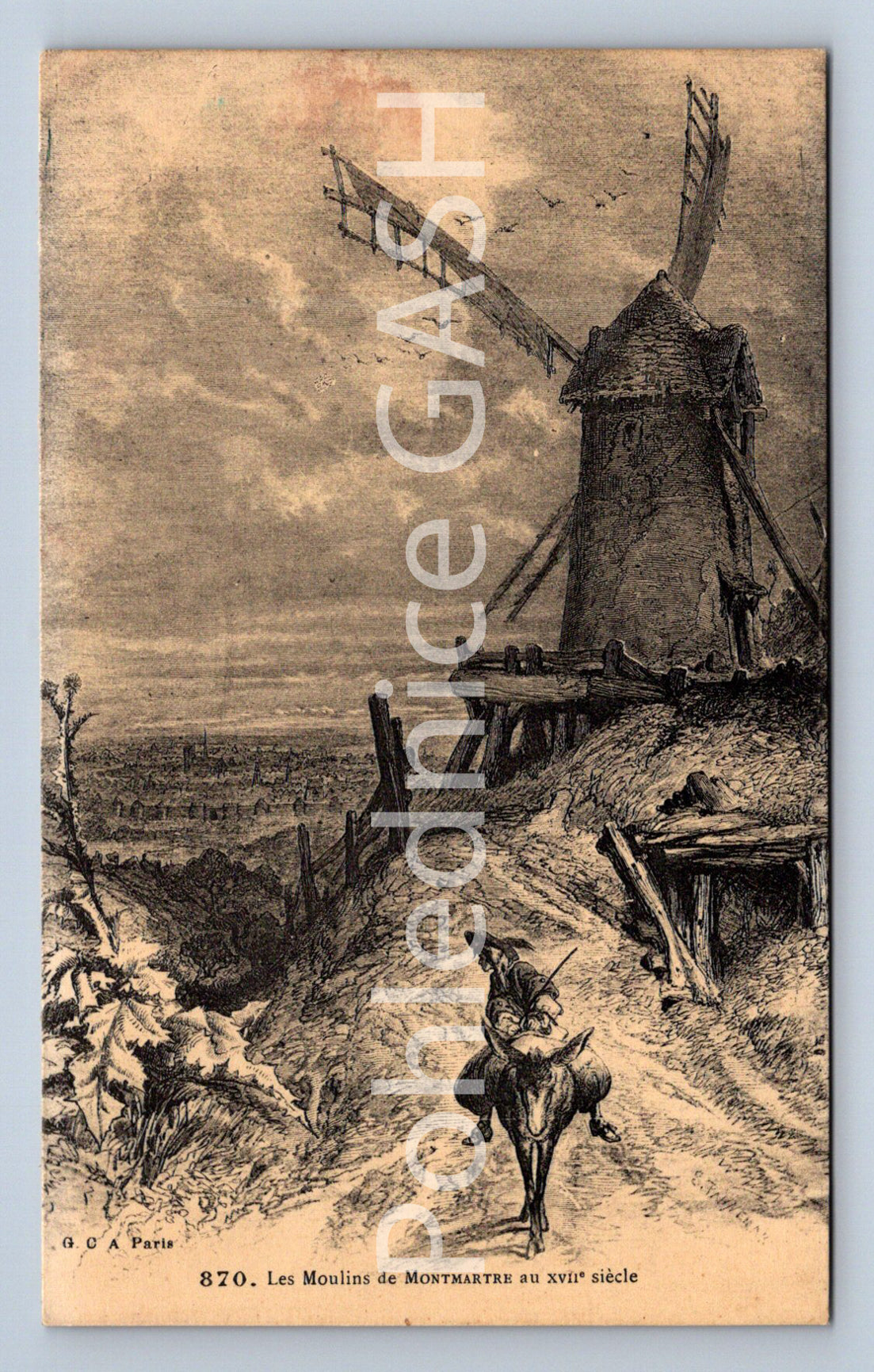 Postcard LES MOULINS DE MONTMARTRE (ST6005)