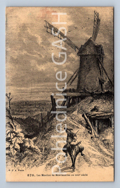 Postcard LES MOULINS DE MONTMARTRE (ST6005)