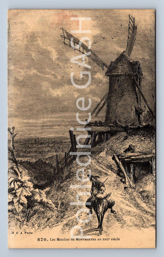 Postcard LES MOULINS DE MONTMARTRE (ST6005)