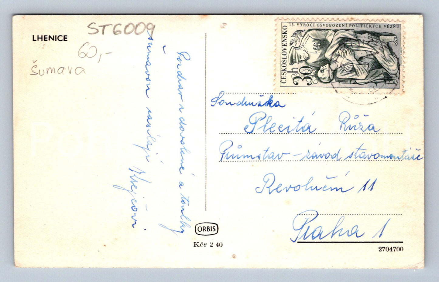 Postcard LHENICE (ST6009)