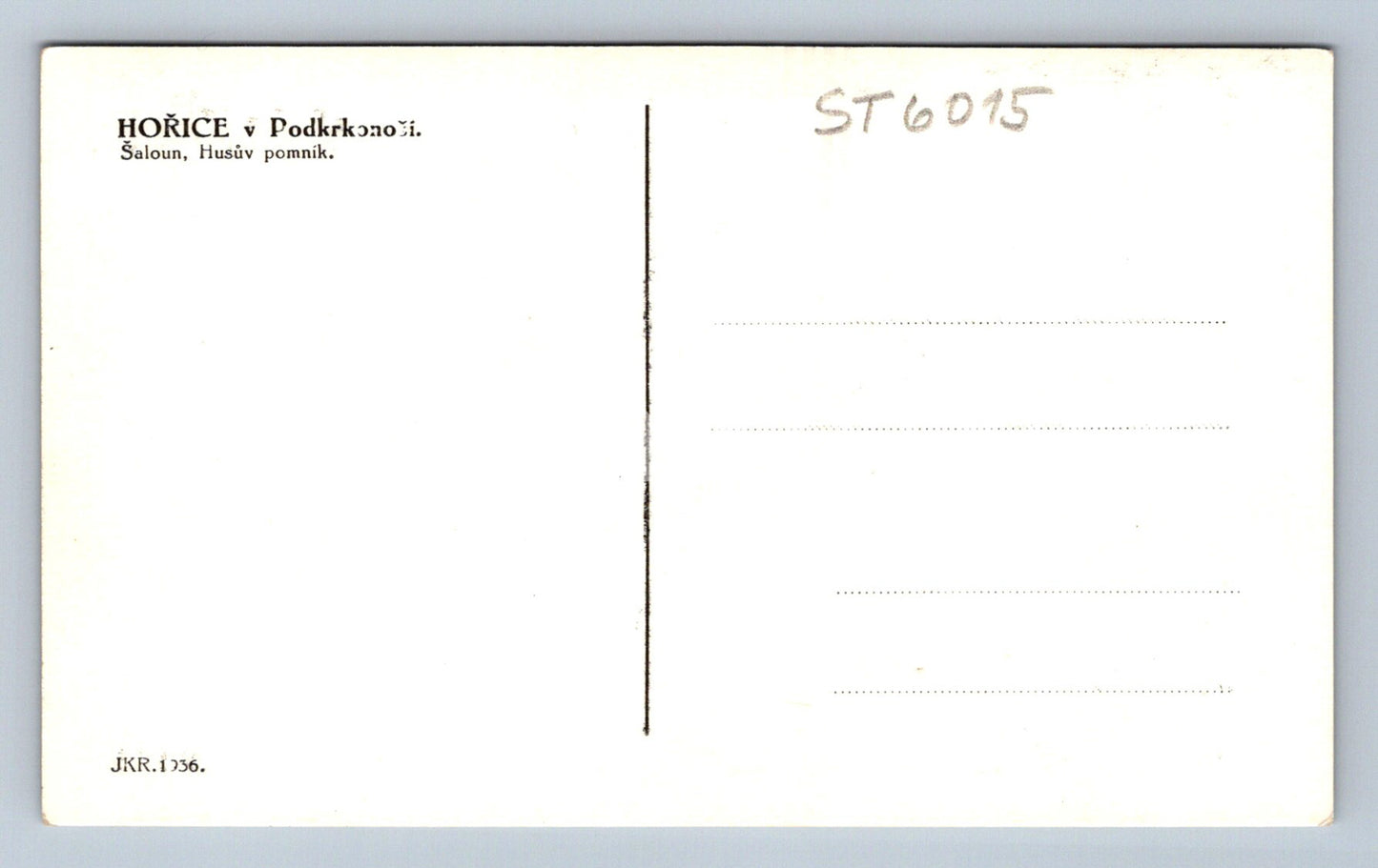 Postcard HOŘICE IN THE KRKONOSÍ MOUNTAINS (ST6015)