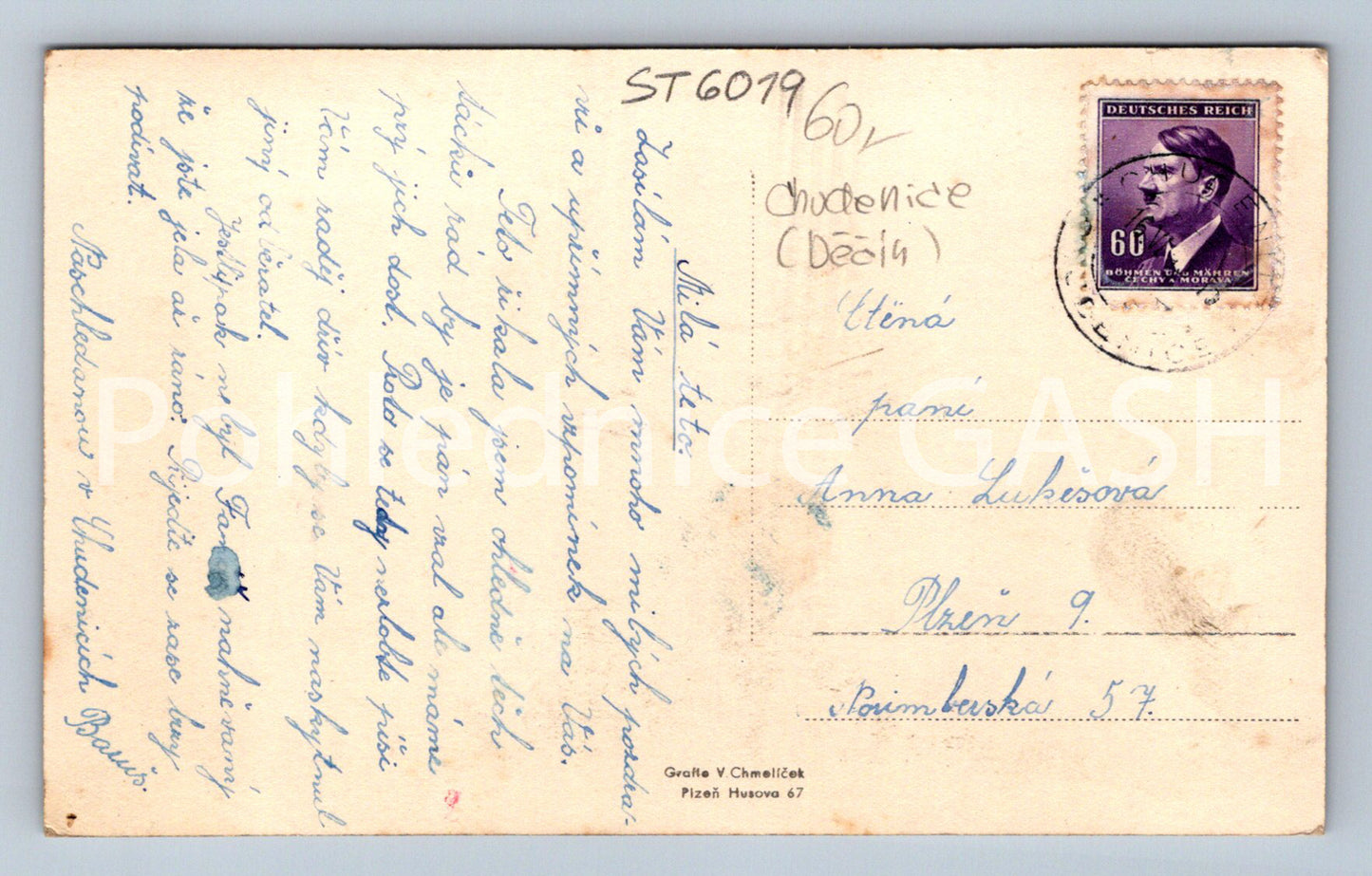 Postcard CHEDENICE WITH VOLFGANG (ST6019)