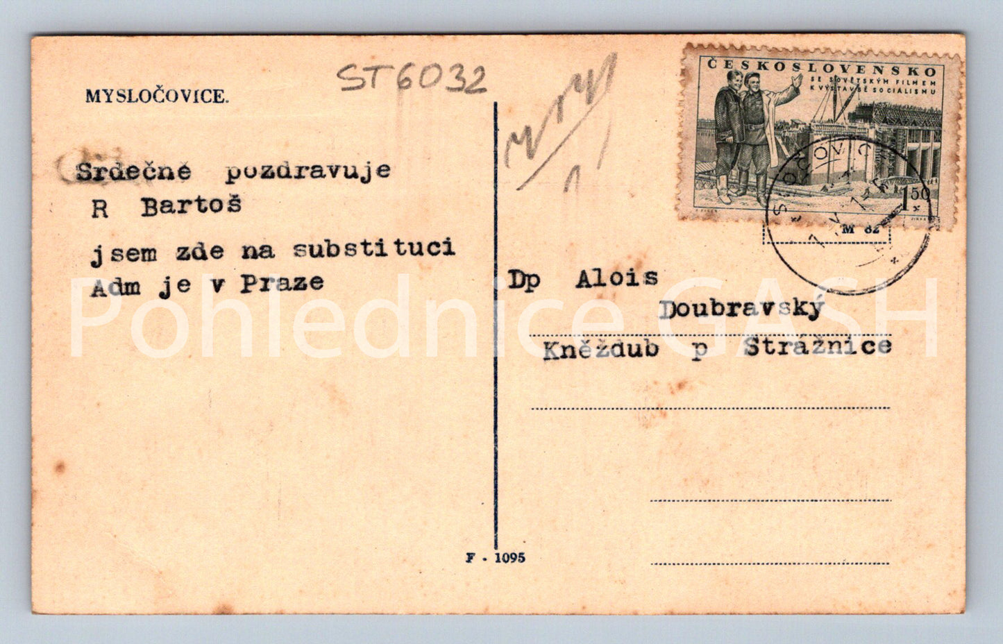 Postcard MYSLOČOVICE (ST6032)