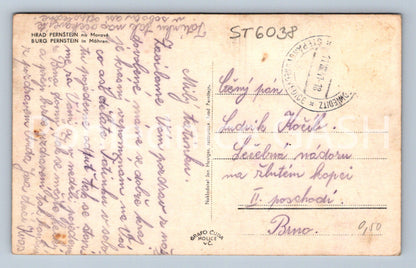 Postcard PERNŠTEJN CASTLE IN MORAVIA (ST6038)