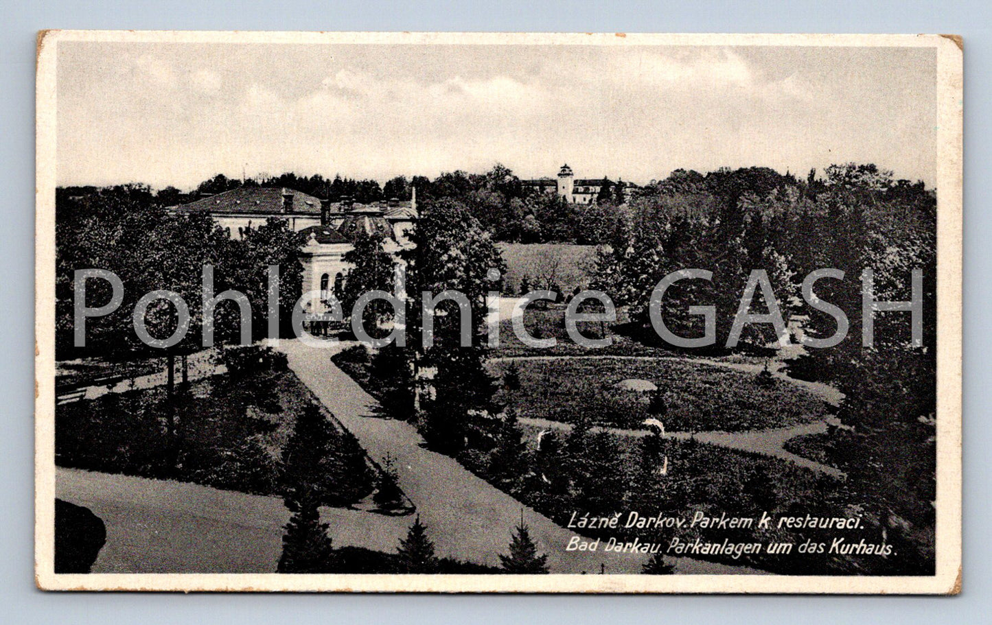 Postcard DARKOV SPA - THROUGH THE PARK TO THE RESTAURANT (ST6042)