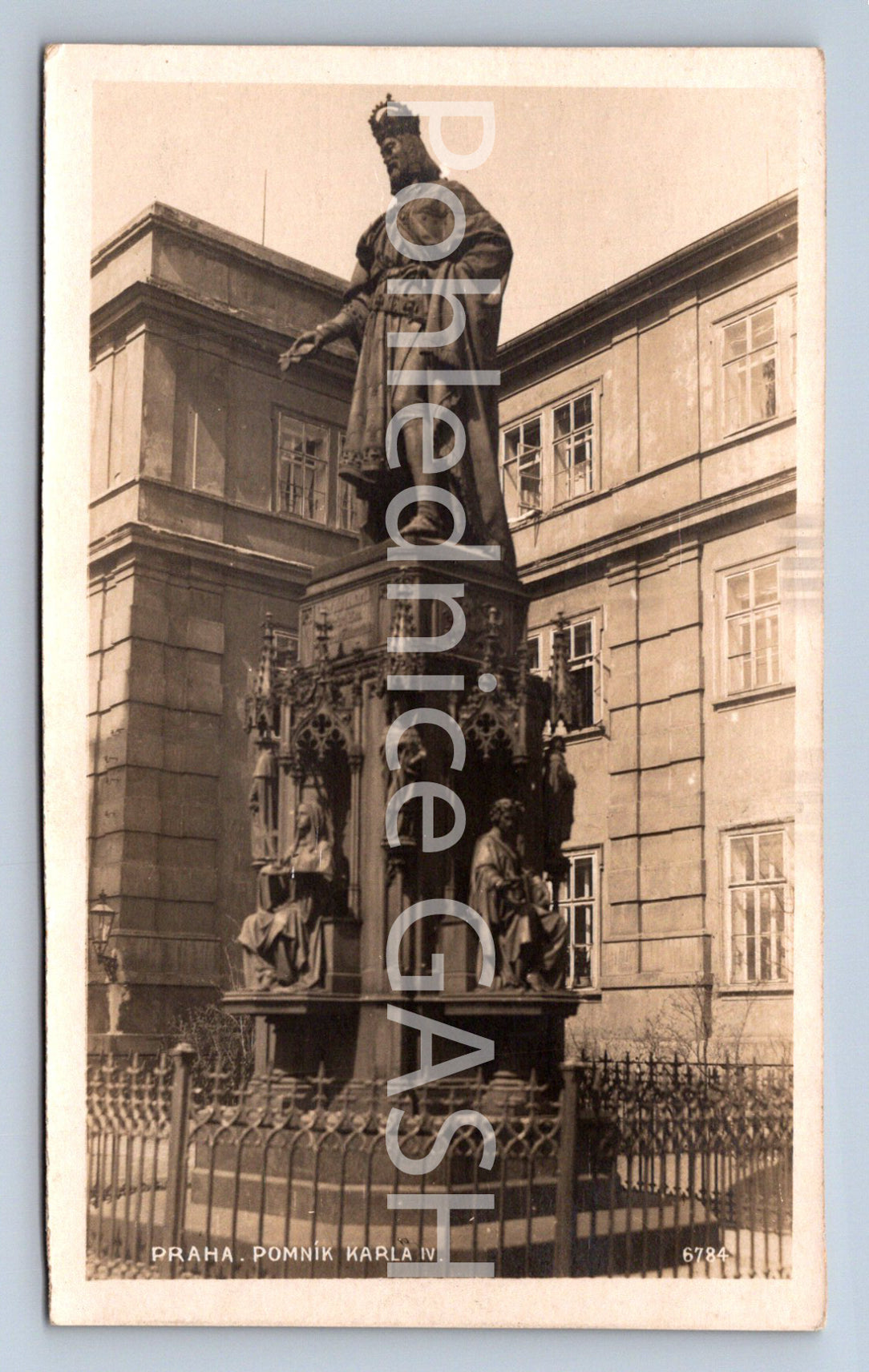 Postcard PRAGUE - MONUMENT OF CHARLES IV. (ST6045)