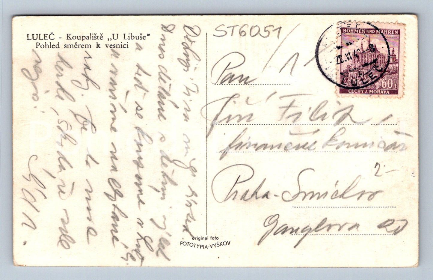 Postcard LELEČ - SWIMMING POOL AT LIBUŠE (ST6051)