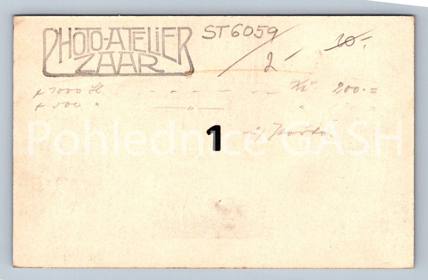 Postcard PHOTO ATELIER ZAAR (ST6059)