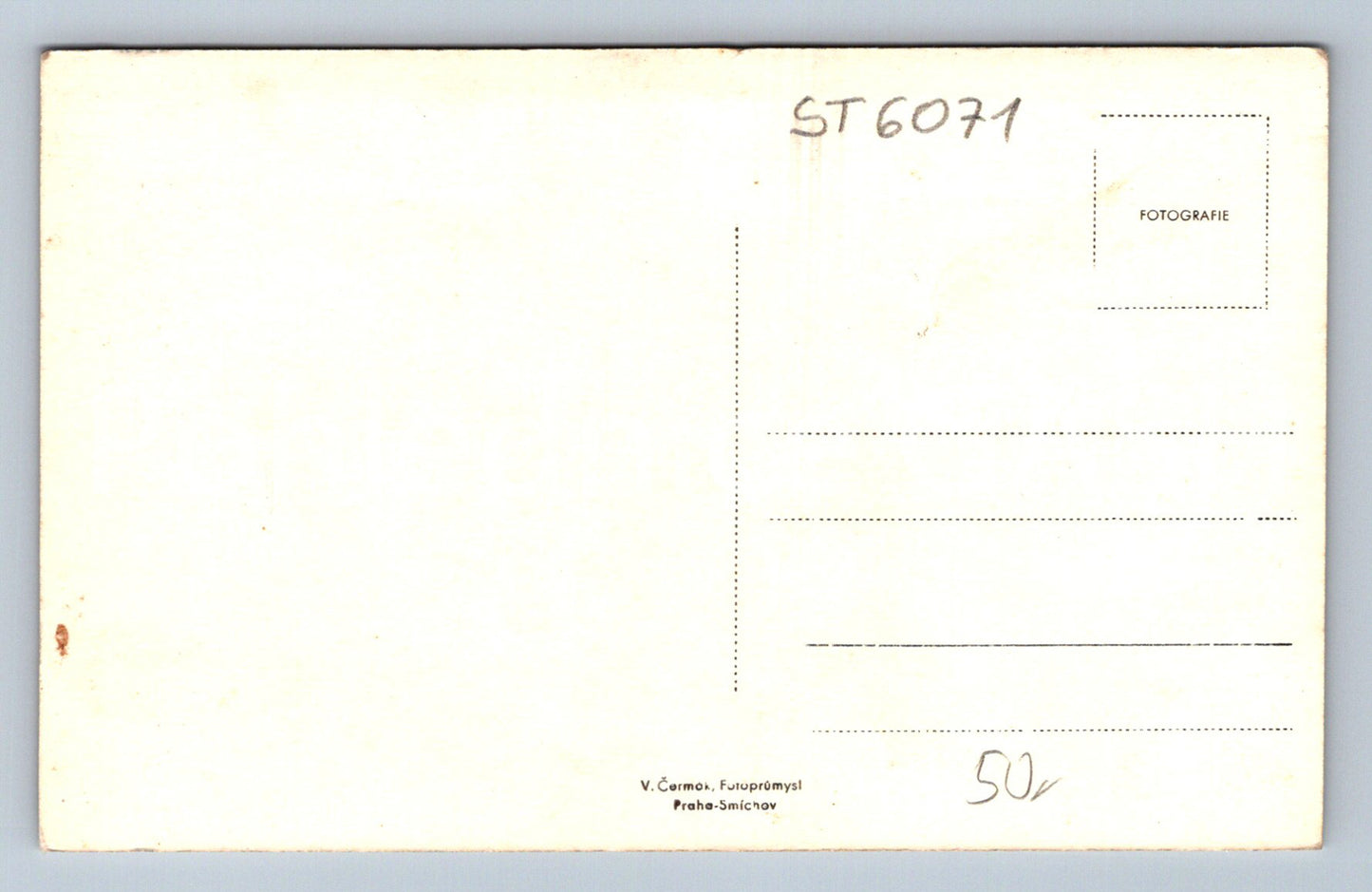 Postcard PRŮHONICE CASTLE (ST6071)