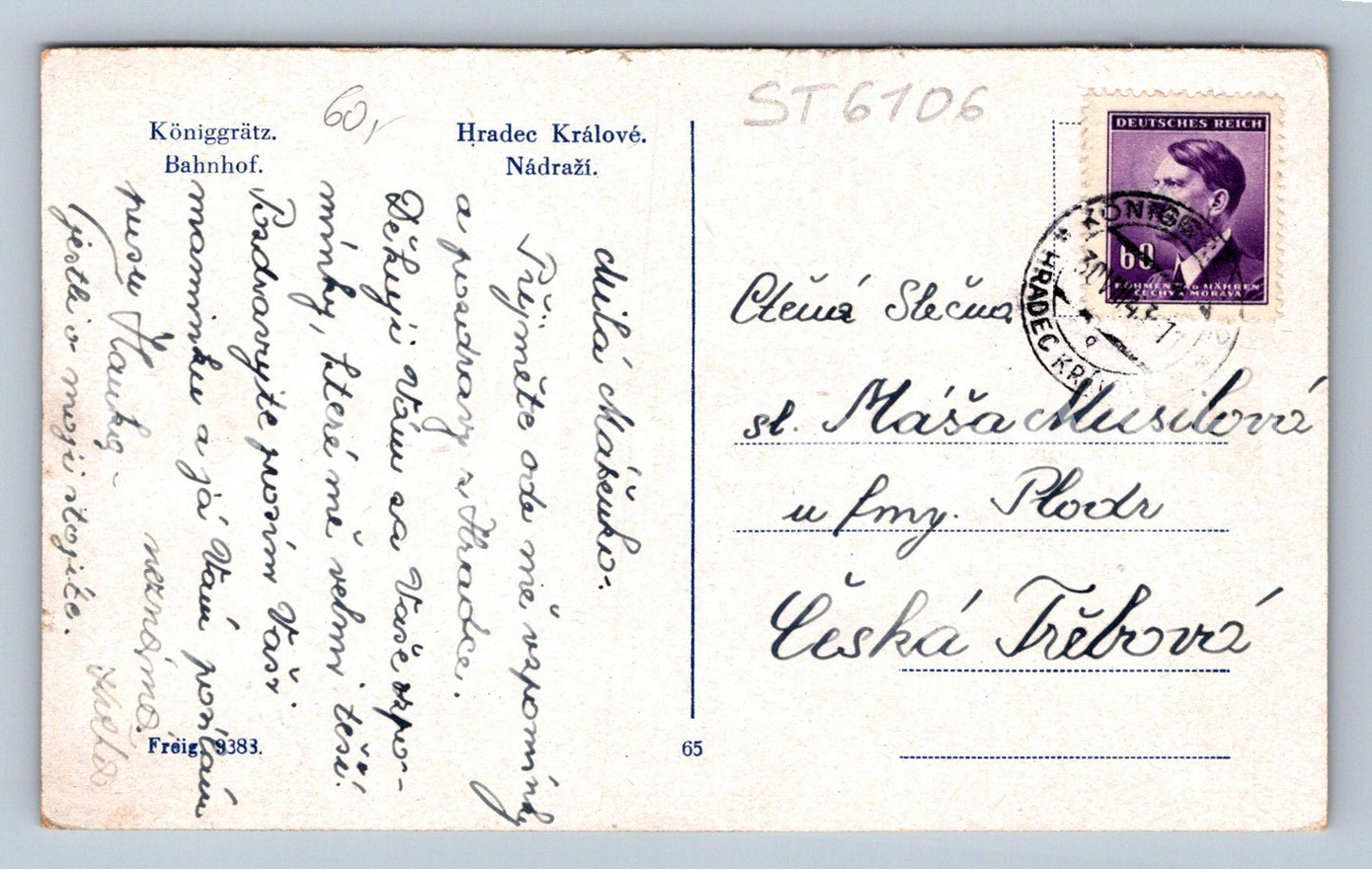 Postcard HRADEC KRÁLOVÉ (ST6106)