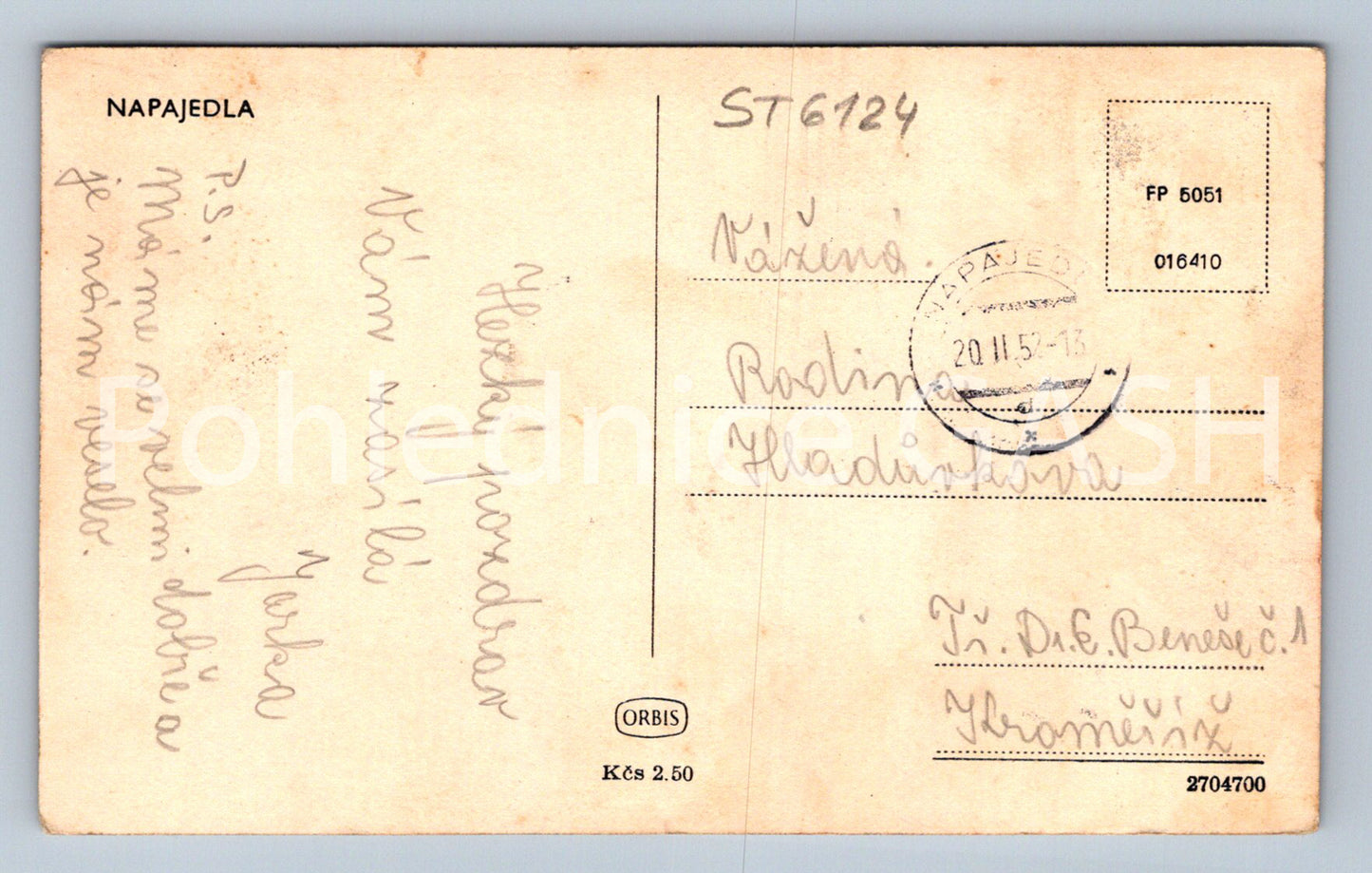 Postcard WATERING PLANTS (ST6124)