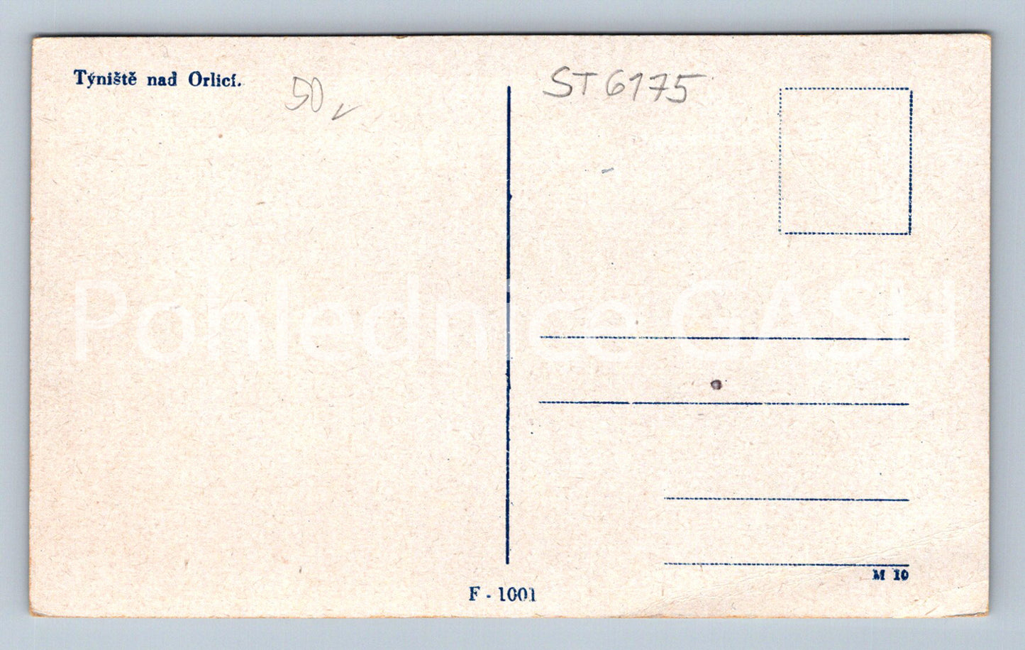 Postcard TÝNIŠTĚ NAD ORLICÍ (ST6175)