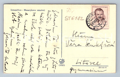 Postcard LITOMĚŘICE - MASARYK SQUARE (ST6182)