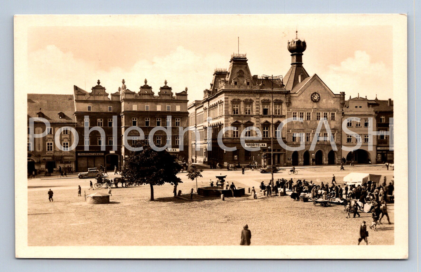 Postcard LITOMĚŘICE - MASARYK SQUARE (ST6182)