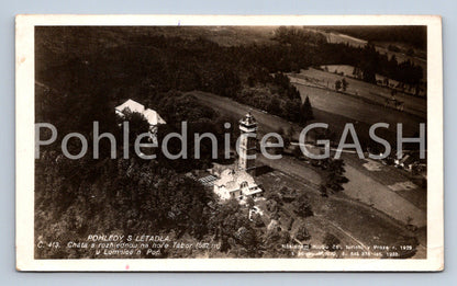 Postcard COTTAGE WITH A VIEWPOINT ON MOUNT TÁBOR IN LOMNICE N. POP. (ST6188)