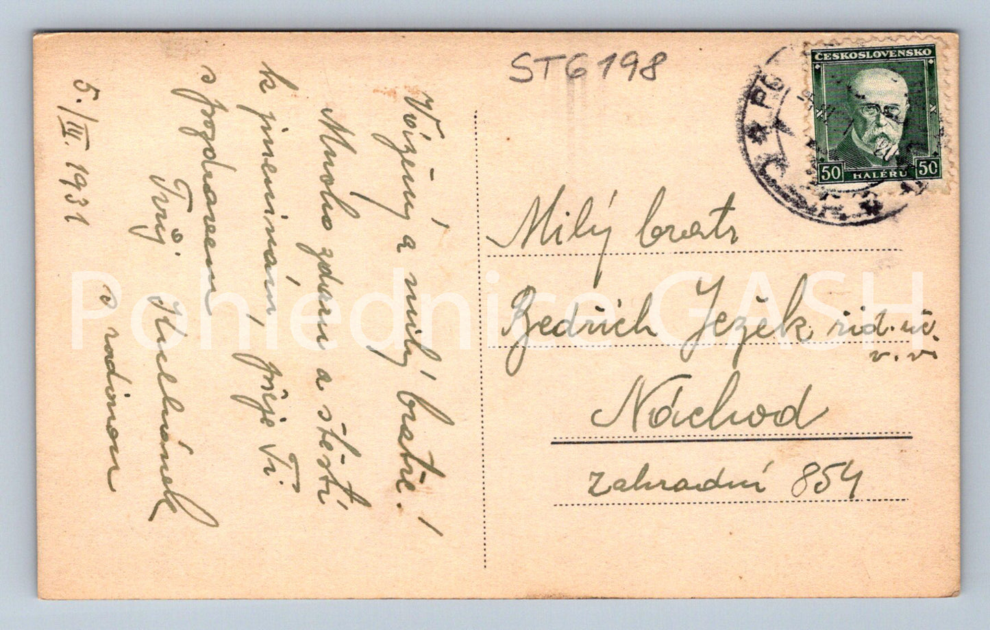 Postcard MEMORIAL TO THE FALLEN SOLDIERS FROM THE JIRÁSK REGION (ST6198)