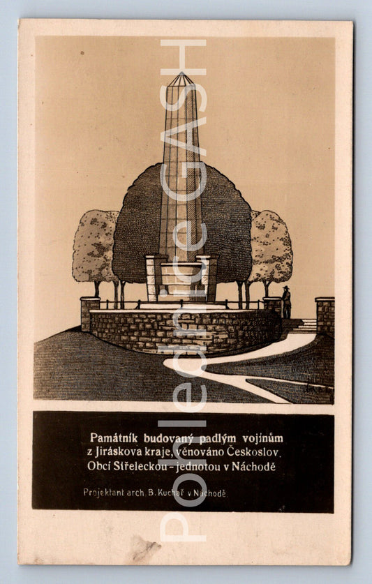 Postcard MEMORIAL TO THE FALLEN SOLDIERS FROM THE JIRÁSK REGION (ST6198)