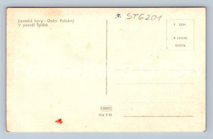 Postcard JIZERSKÉ MOUNTAINS IN THE BACKGROUND ŠPIČÁK (ST6201)