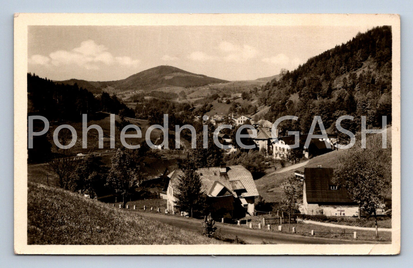 Postcard JIZERSKÉ MOUNTAINS IN THE BACKGROUND ŠPIČÁK (ST6201)
