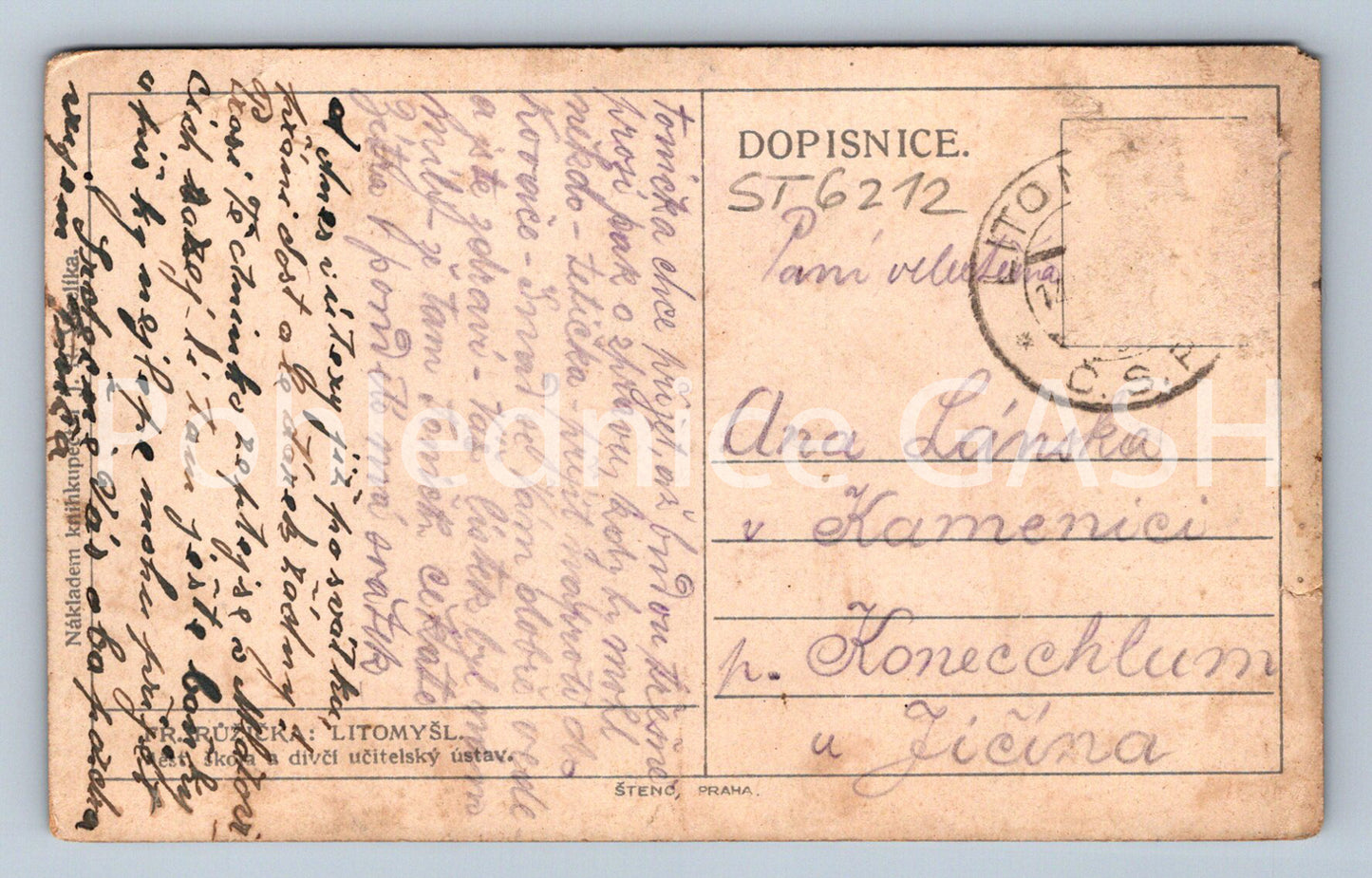 Postcard LITOMYŠL (ST6212)