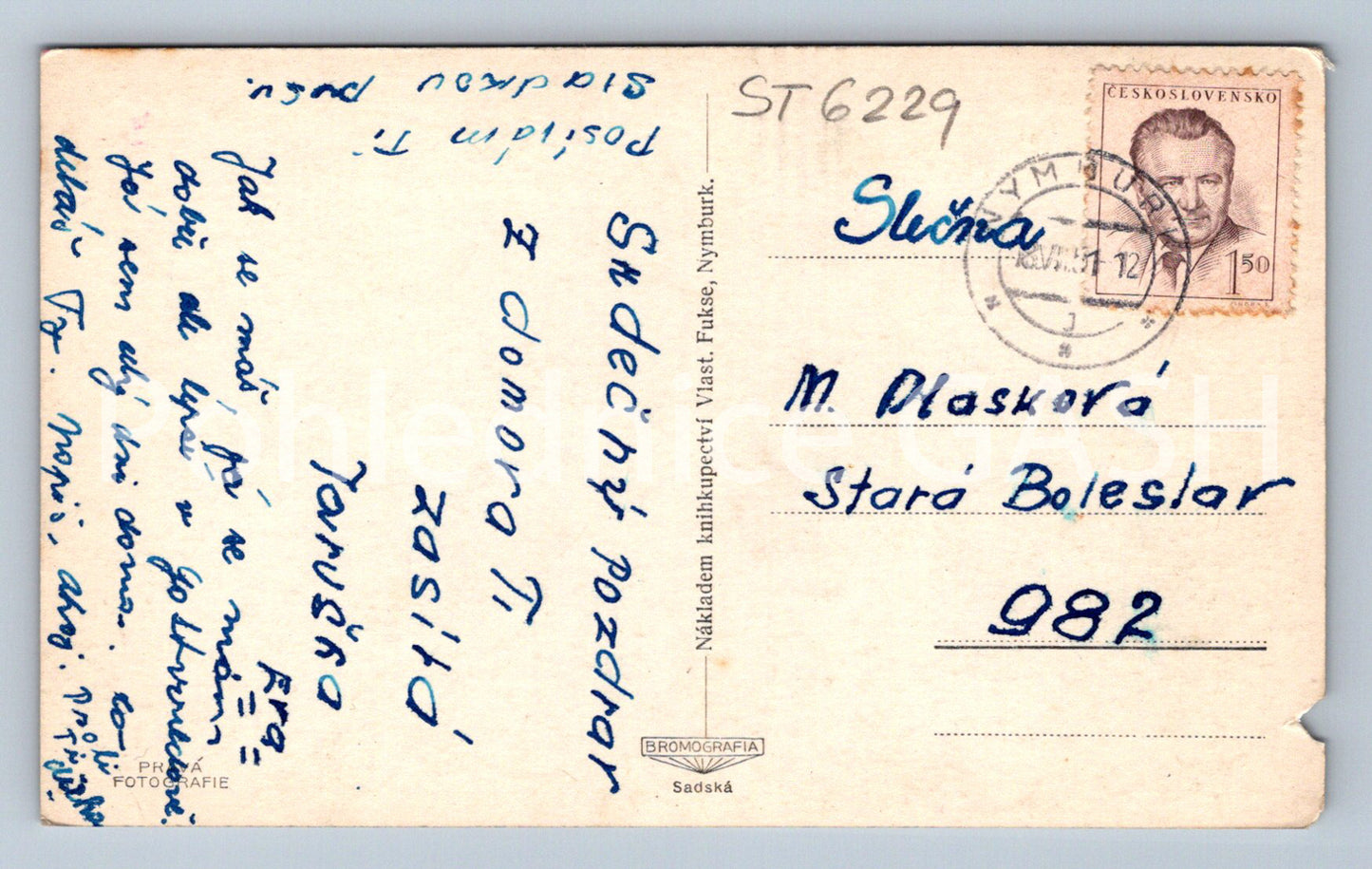 Postcard NYMBURK (ST6229)