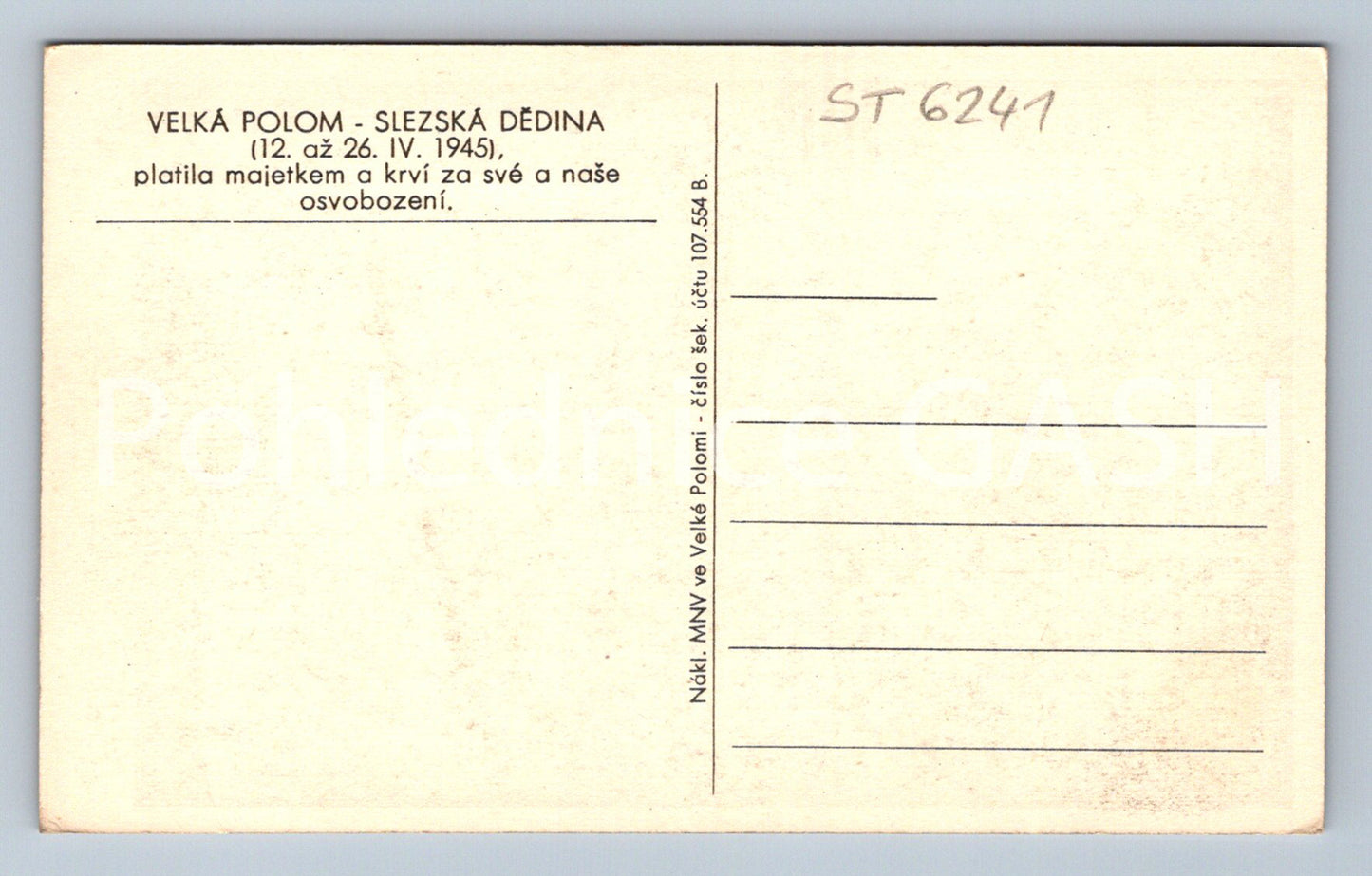 Postcard SILESIA VILLAGE (ST6241)