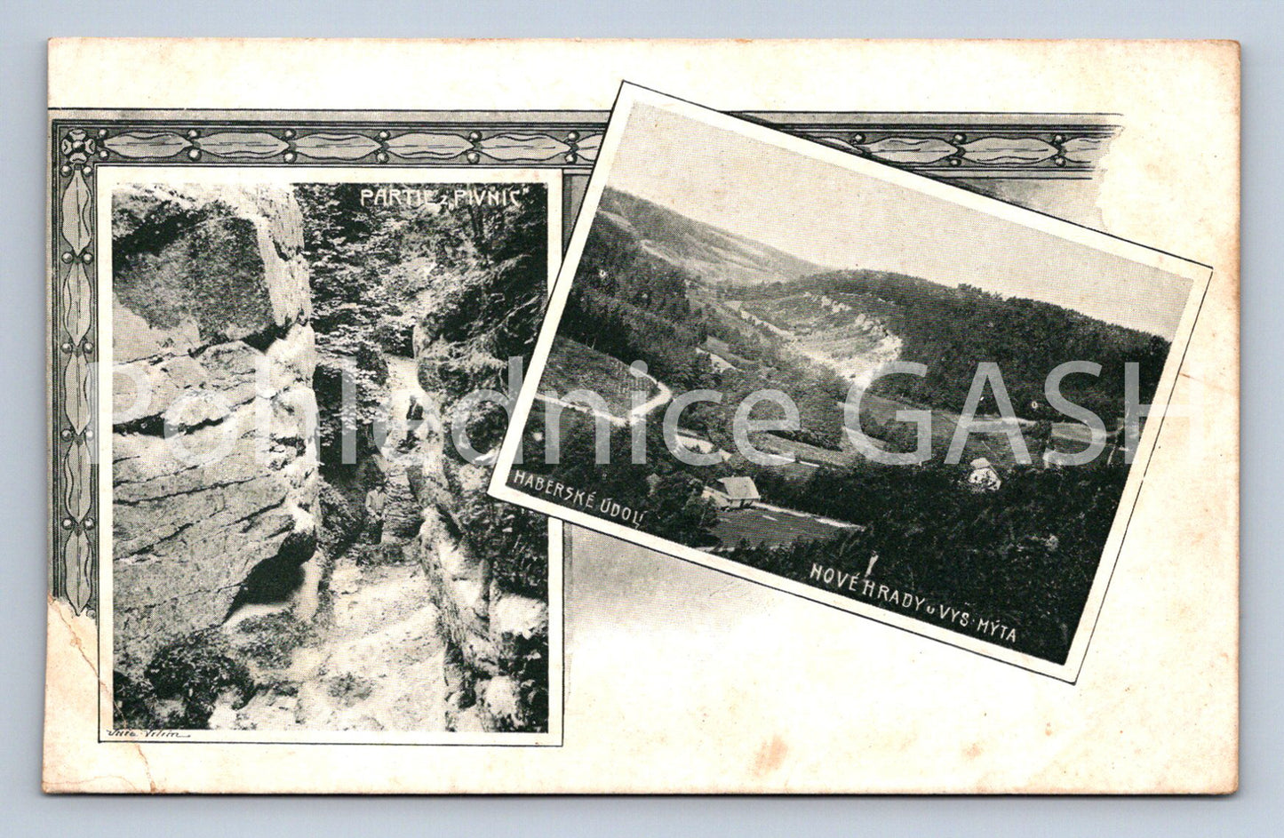 Postcard NEW CASTLE AT VYS. MÝTO - COLLAGE (ST6249)