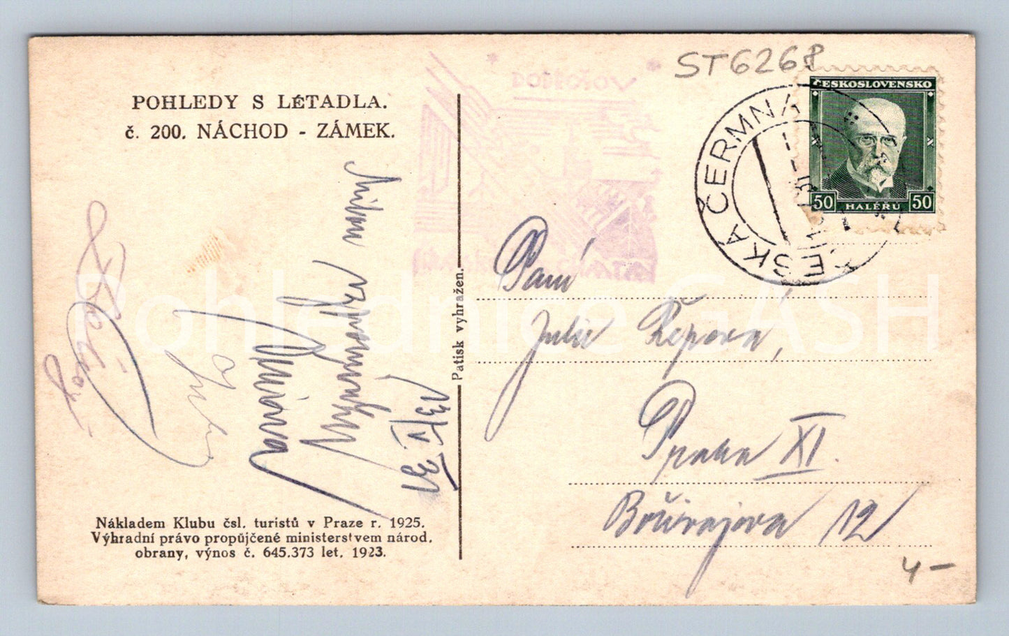 Postcard NÁCHOD - CASTLE (ST6268)