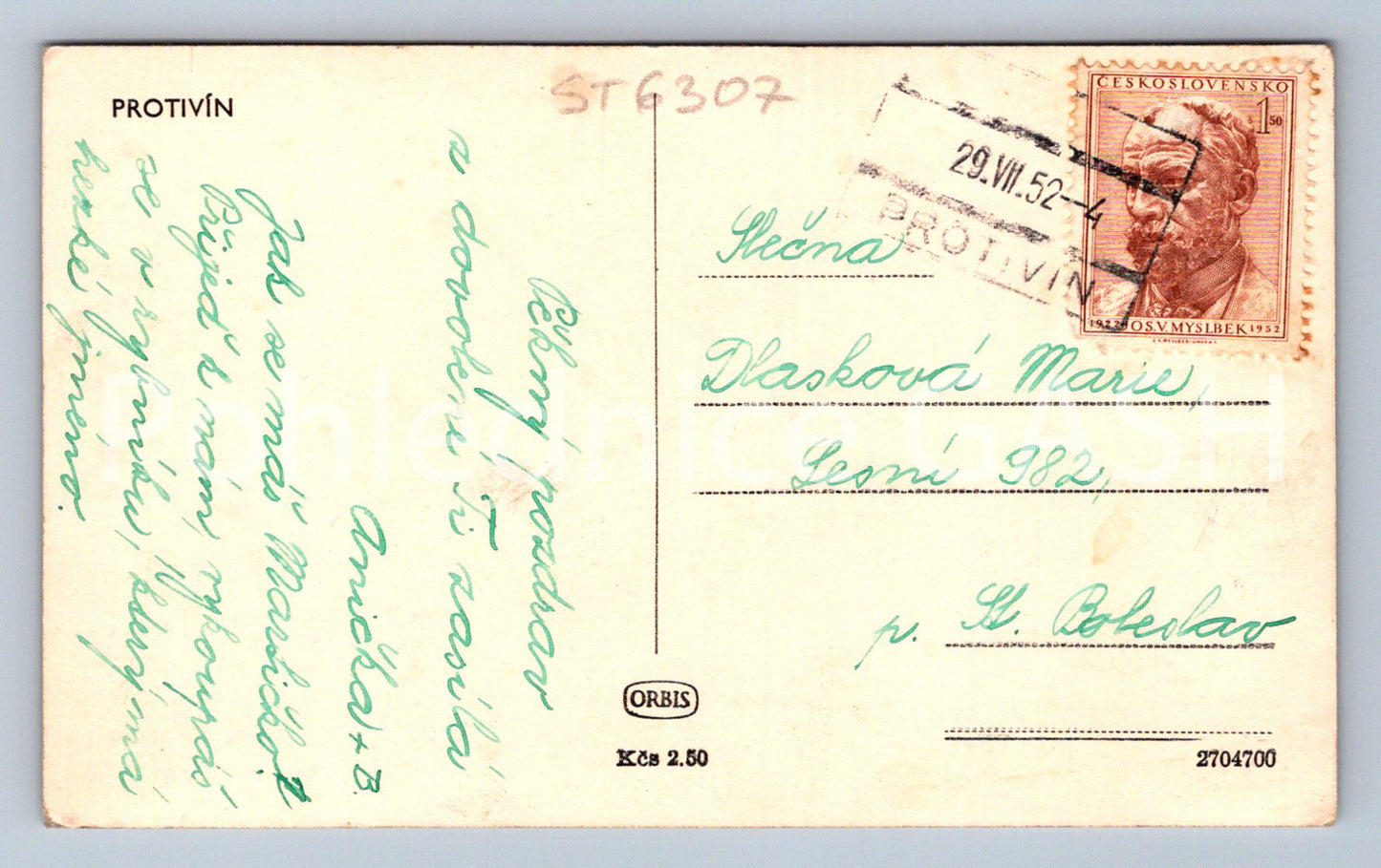 Postcard PROTIVÍN (ST6307)