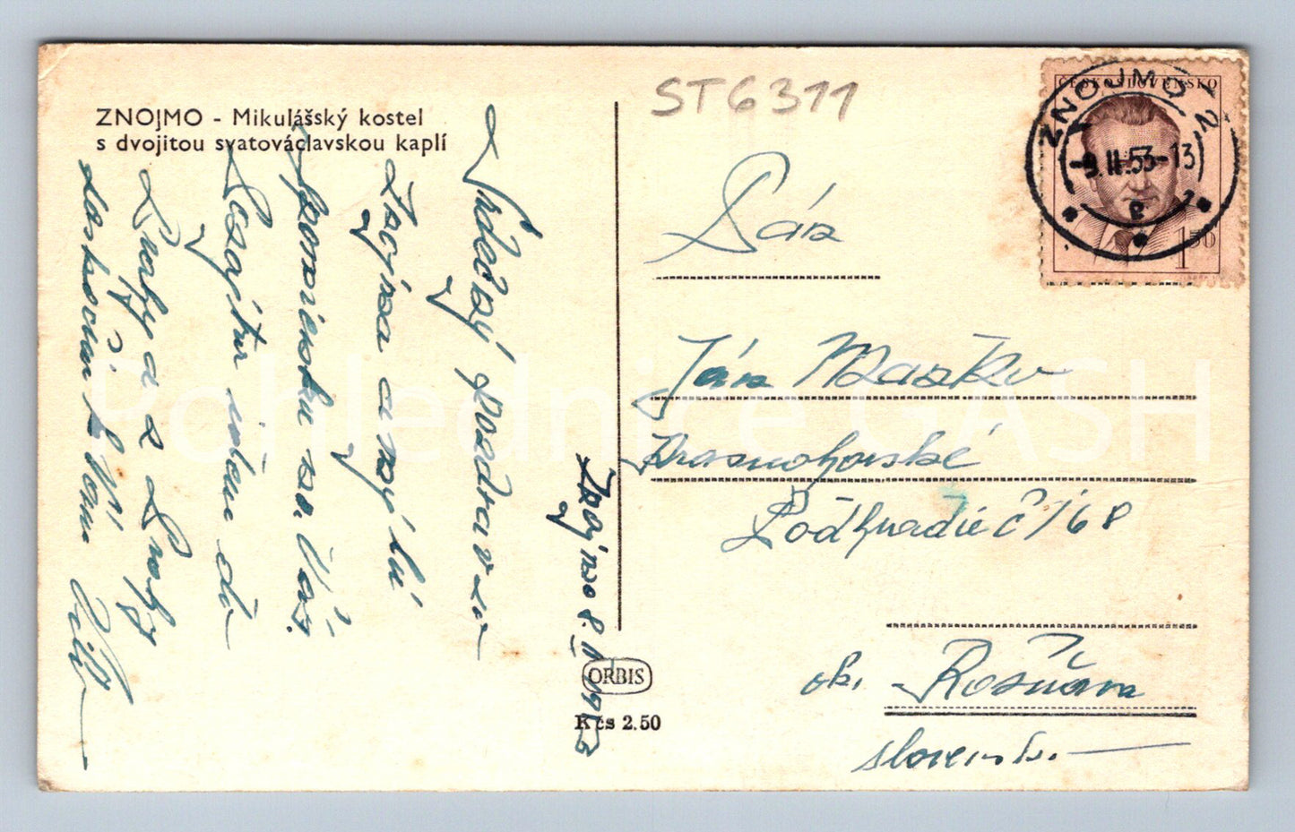 Postcard ZNOJMO (ST6311)