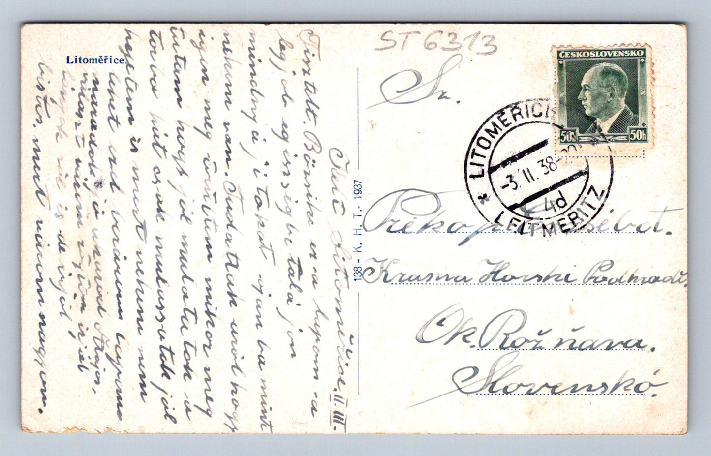 Postcard LITOMĚŘICE (ST6313)