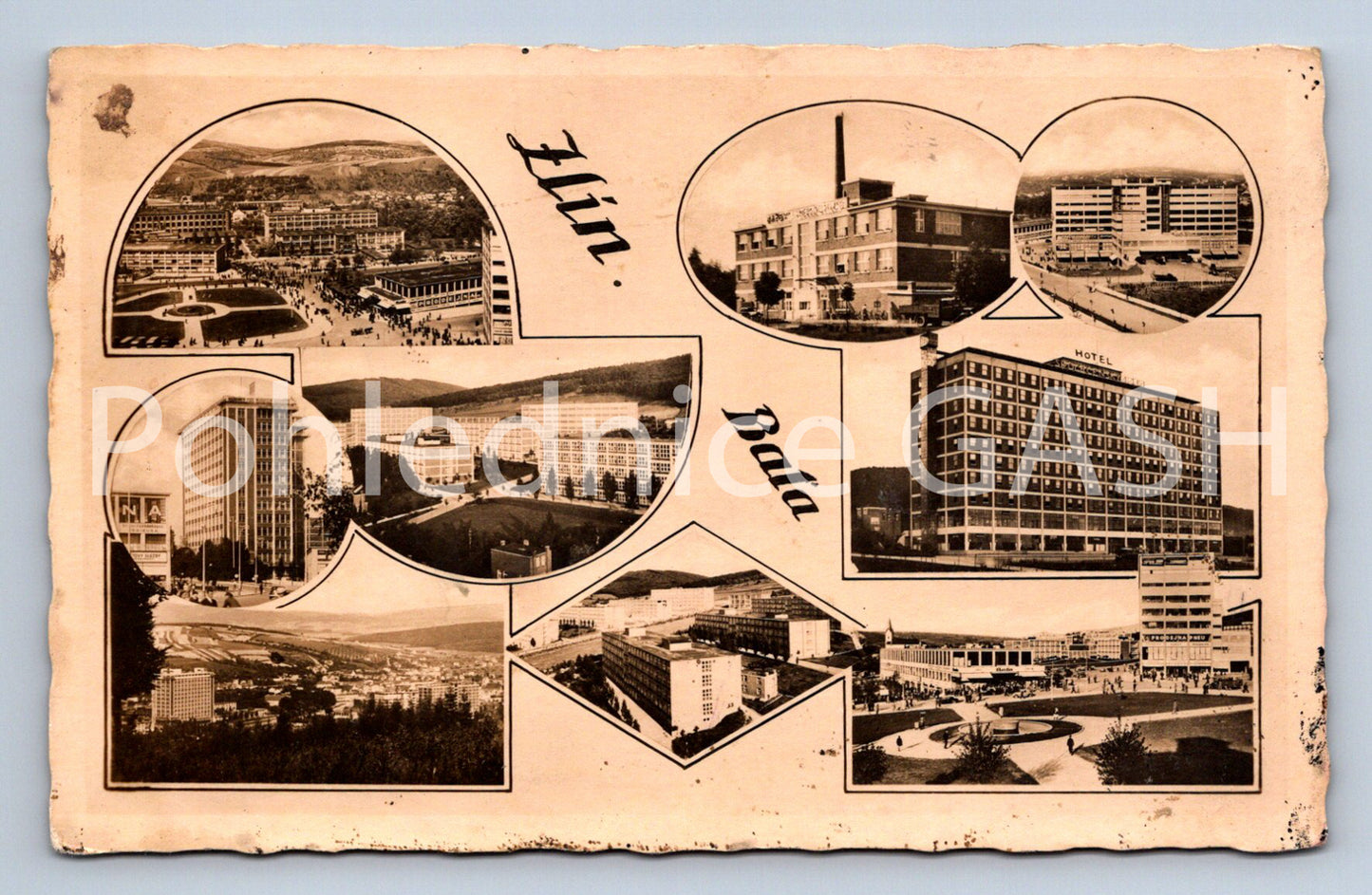 Postcard ZLÍN BAŤA - COLLAGE (ST6323)