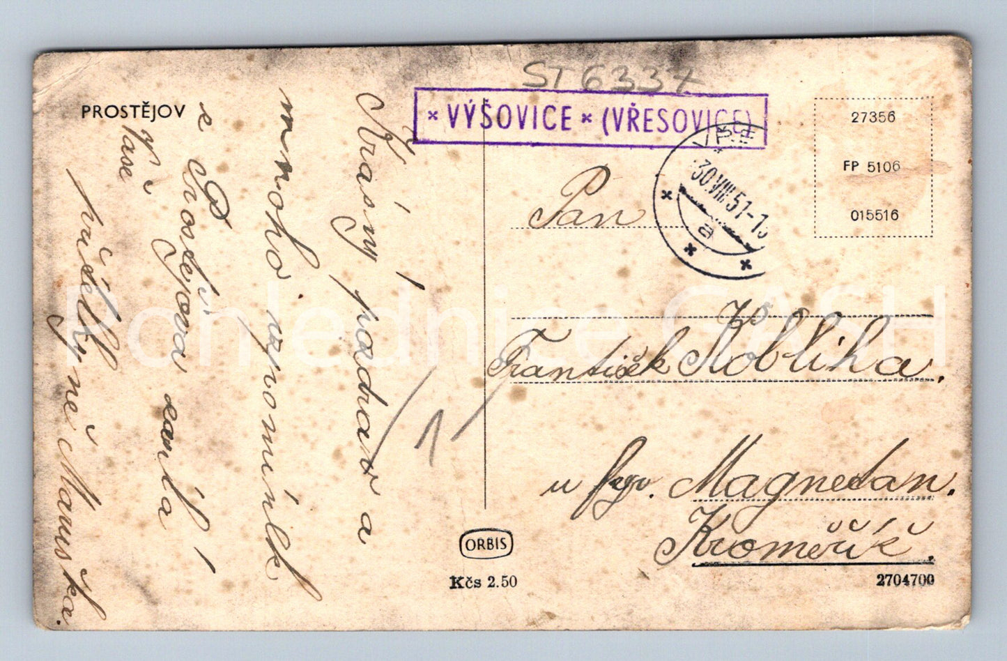 Postcard PROSTĚJOV (ST6337)