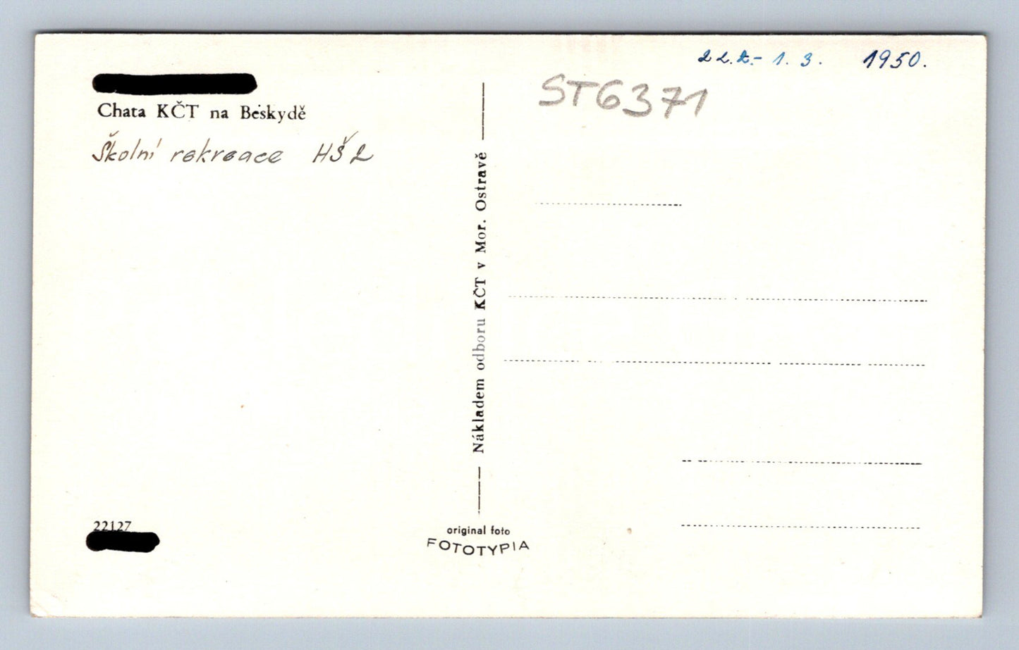 Postcard BESKYDY (ST6371)