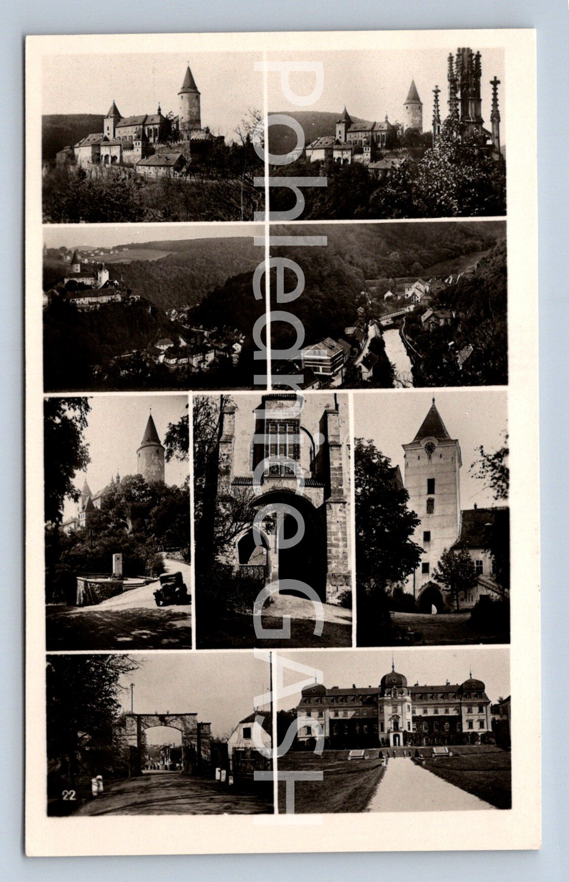 Postcard KŘIVOKLÁT CASTLE - COLLAGE (ST6384)