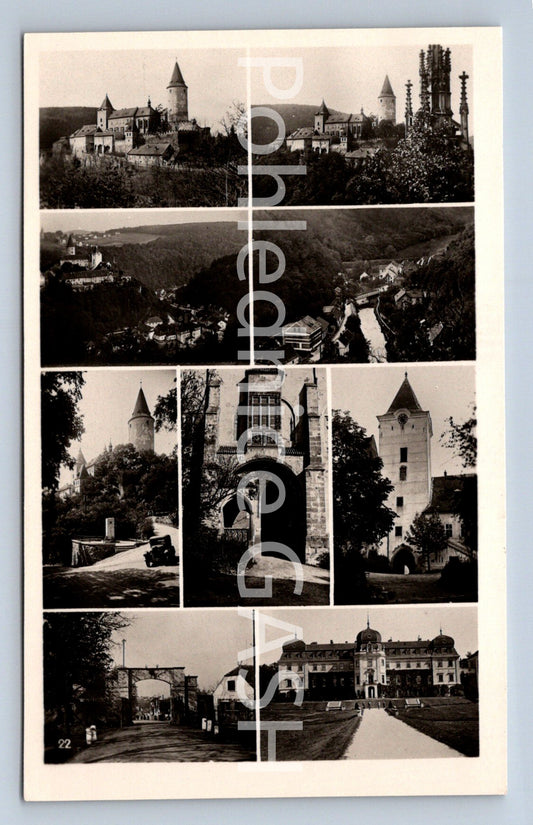 Postcard KŘIVOKLÁT CASTLE - COLLAGE (ST6384)