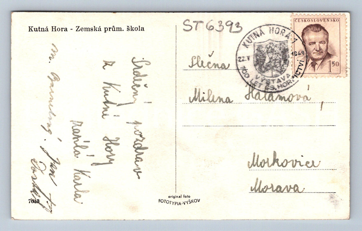 Postcard KUTNÁ HORA (ST6393)