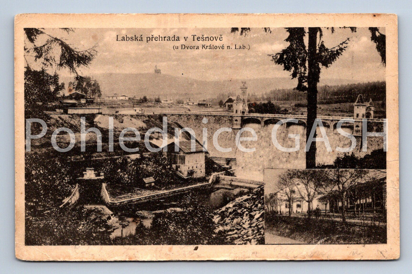 Postcard ELBE DAM IN TEŠNOV (ST6427)